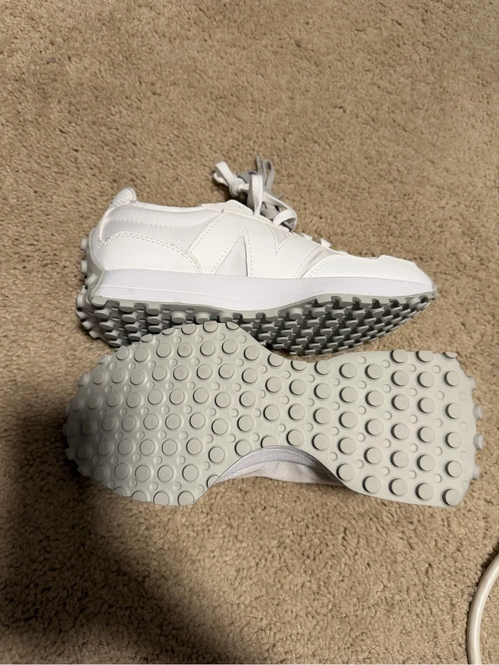 New Balance White 327 Sneakers